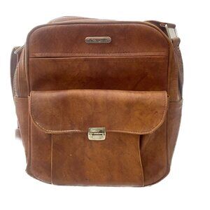 Vintage Samsonite Leather Travel Bag | Cognac Carry-On Messenger Bag